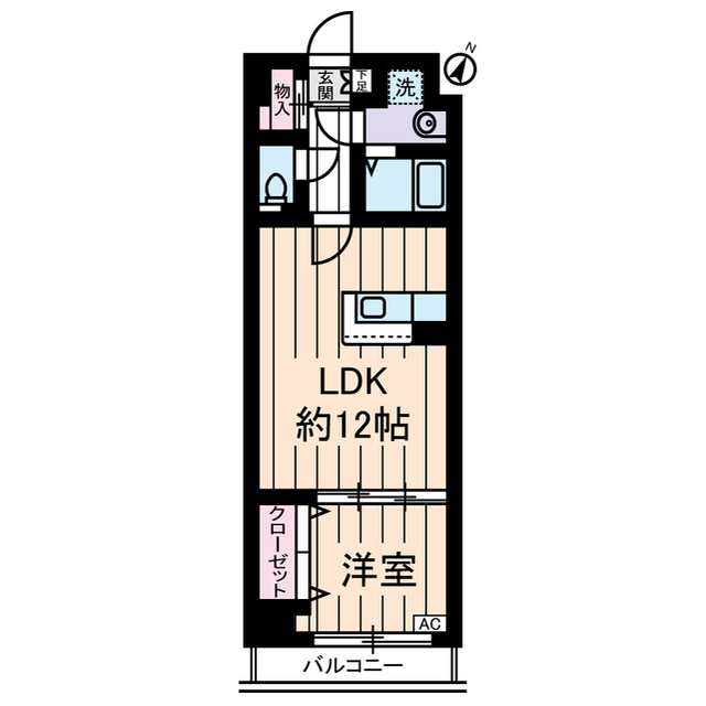 ＹＡＹＯＩ　ＣＯＵＲＴ0705号室 間取
