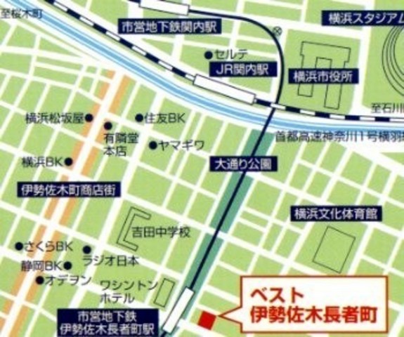 ベスト伊勢佐木長者町4階 ◆ＭＡＰ◆
