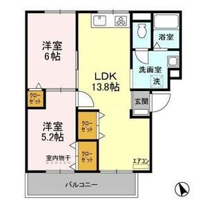 ファーストターフ鎌取　C303号室 間取