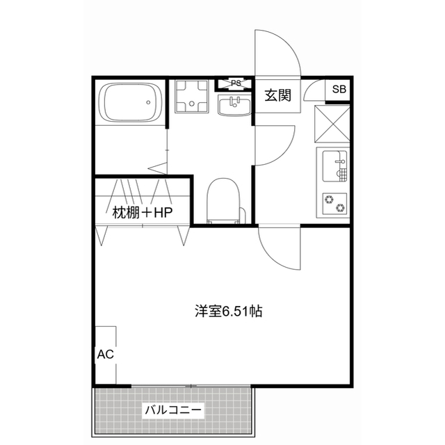 MQuarto柏Ⅱ201号室 間取