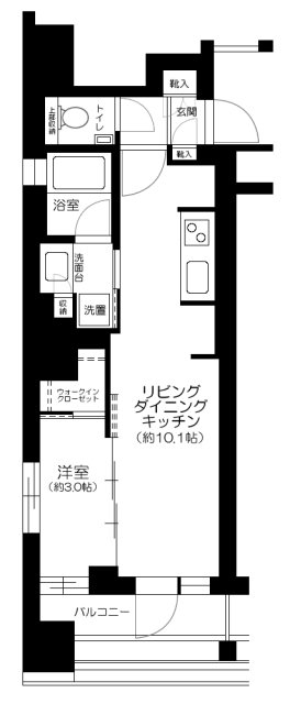 ピアース銀座レジデンス4階 間取