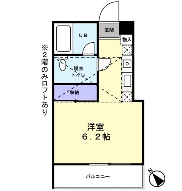 ビーハイヴ0102号室 間取