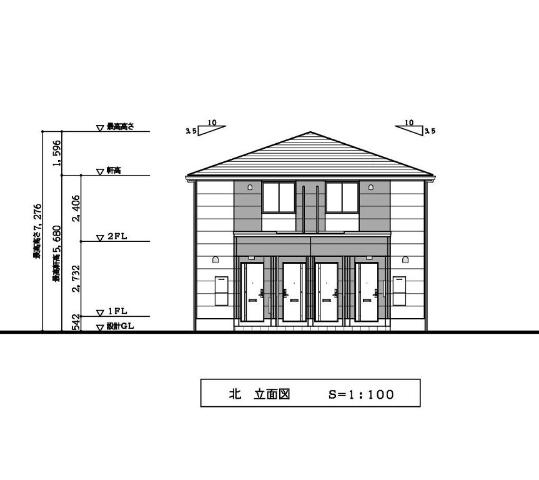 多摩区長尾新築アパート（仮 完成予想図