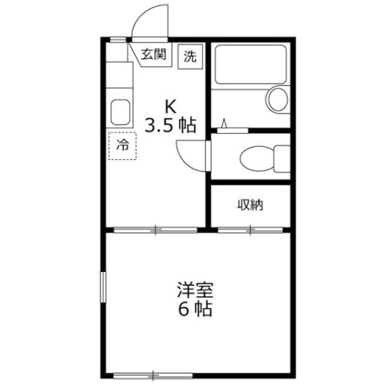 アサミハイム1階 間取
