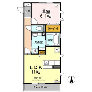 アルページュ大森　C棟203号室 間取