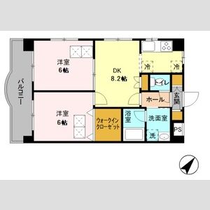 サンウィングS Ⅱ208号室 間取