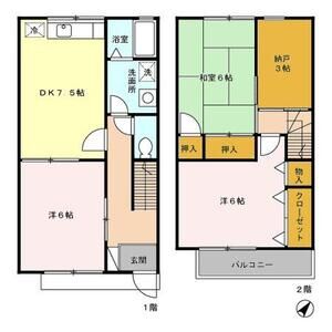 ウィッシュヒルズ102号室 間取