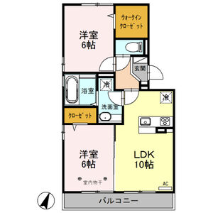 ロイジェントパークス草加手代　C205号室 間取