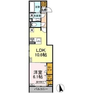 D-ROOM田町B302号室 間取
