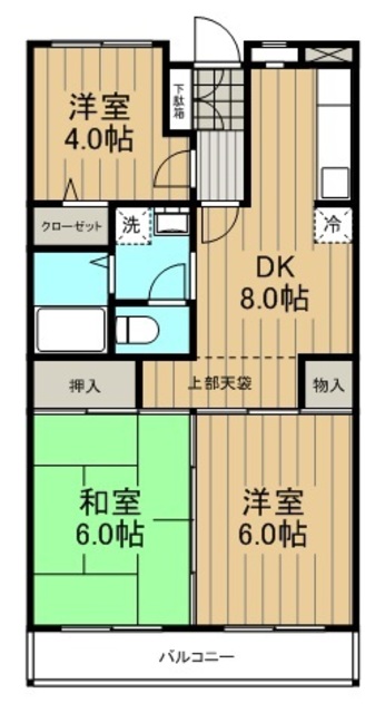 エクレール0203号室 間取