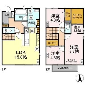 イリス　A棟A号室 間取