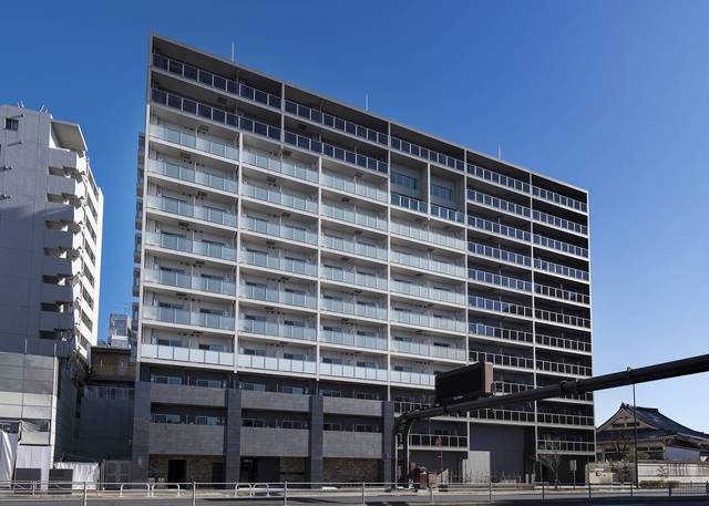 グランド・ガーラ白金高輪6階 分譲マンションならではの高級感のある外観