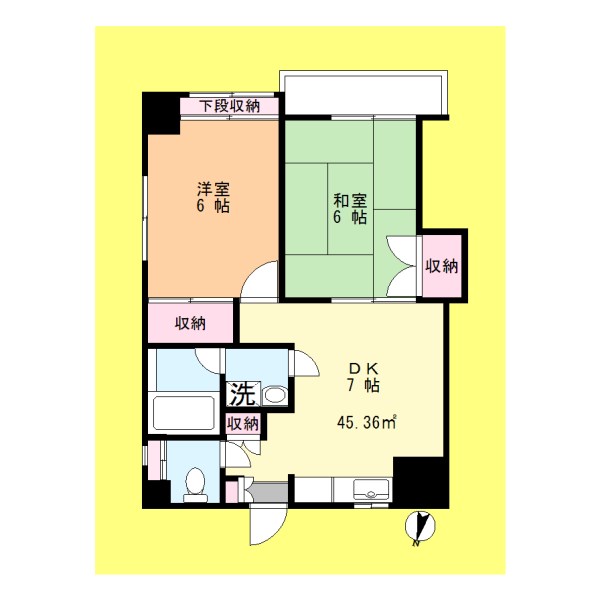 アーバンフラッツ7階 間取