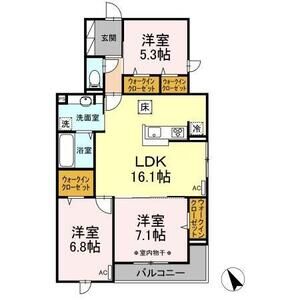 ブラビッシモ101号室 間取