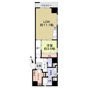 レジス飛鳥山公園402号室 間取