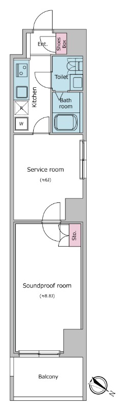レジディア横濱大通り公園4階 間取