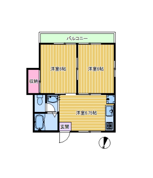 川井ハイム2階 間取