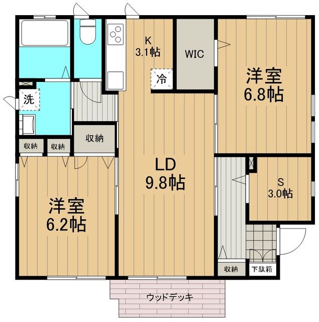 フェルス西小路1F号室 間取