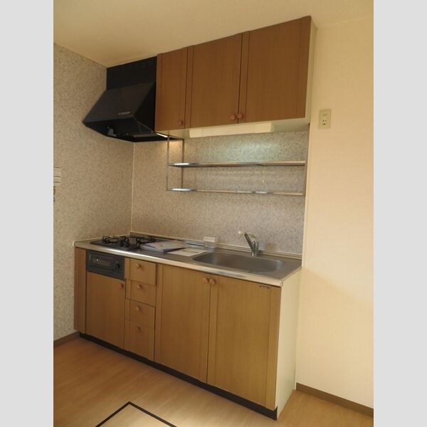 セゾン西橋本101号室 グリル付2口コンロ付キッチンです。