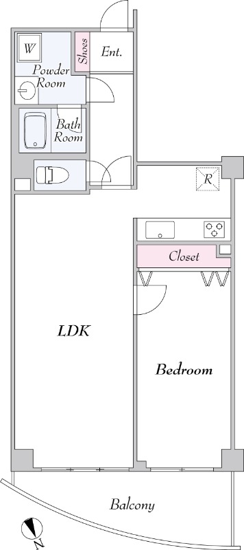リエール市ヶ谷5階 間取