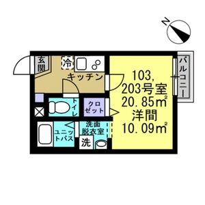 ヴィラート南鳩ケ谷203号室 間取
