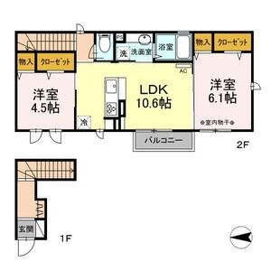CanalonⅠ(カナロン)202号室 間取