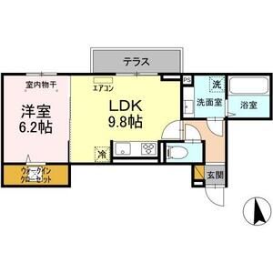 山五ヒルズ102号室 間取