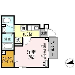 クレールⅦ102号室 間取