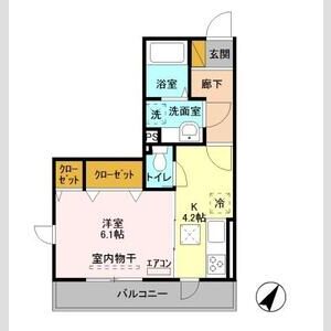 ランプロス緑町105号室 間取