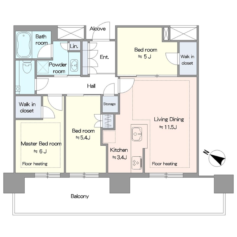 プラウドタワー目黒MARC26階 間取