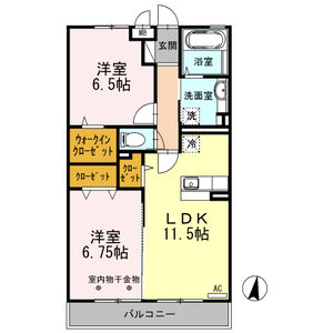 ソレアード202号室 間取