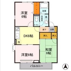 エステートU　Ⅱ203号室 間取