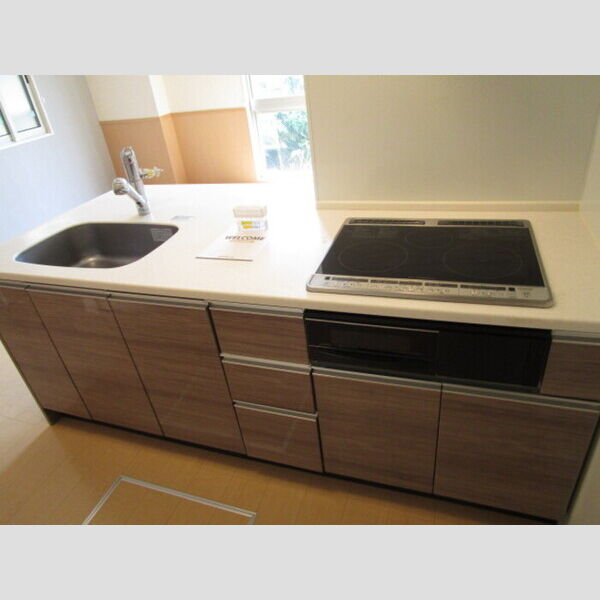 メゾン　ド　SATOMI　A棟101号室 対面式3口IHヒーター付システムキッチン