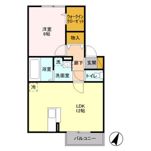 メゾンふじ205号室 間取
