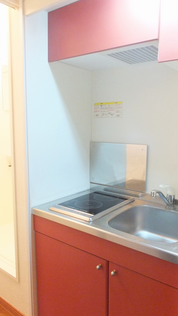 レオパレスバンビーナ 2口の電気コンロ付き