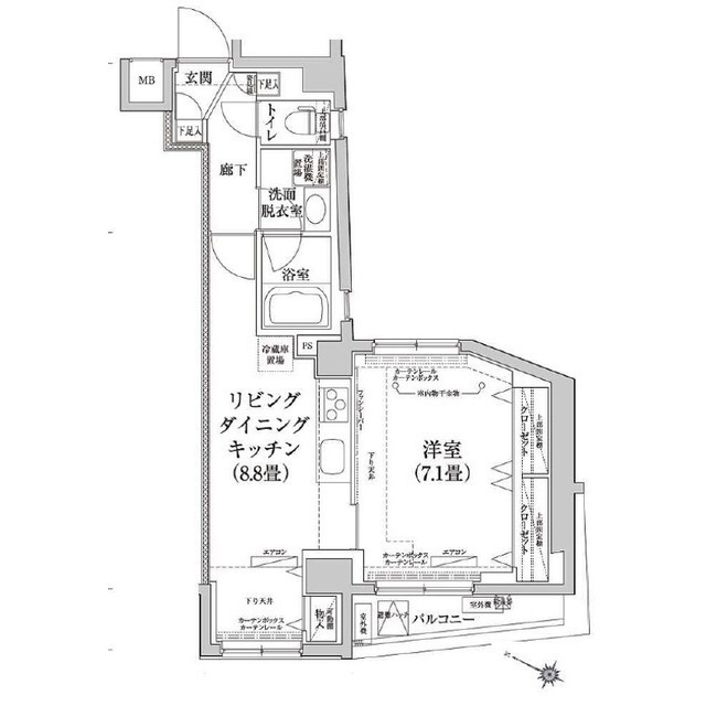 ティモーネプレミアム東十条702号室 間取