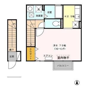 ラ・プランタン202号室 間取