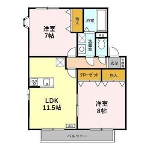 ルミエール　Ⅰ202号室 間取