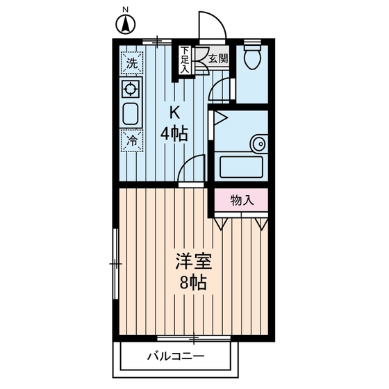 エコーハイム0202号室 間取