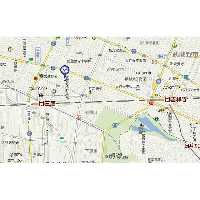 プレール・ドゥーク三鷹101号室 地図