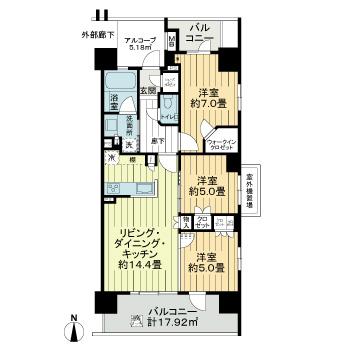 イーストゲートスクエア2階 間取