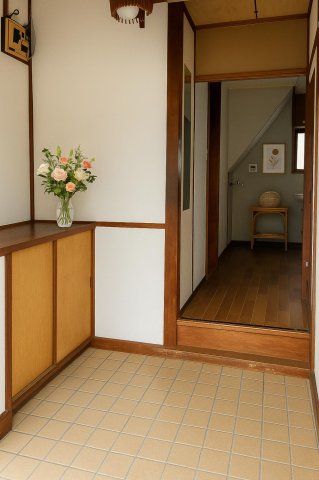 鎌ヶ谷五丁目戸建 戸建て玄関｜帰宅した瞬間ほっとする家