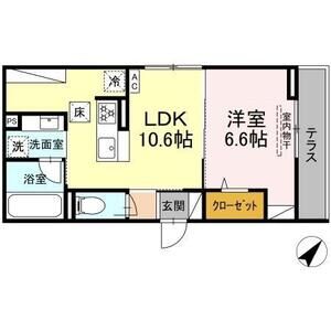 リエージュ103号室 間取