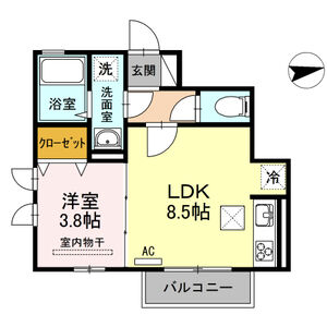 サンシャイン青葉102号室 間取