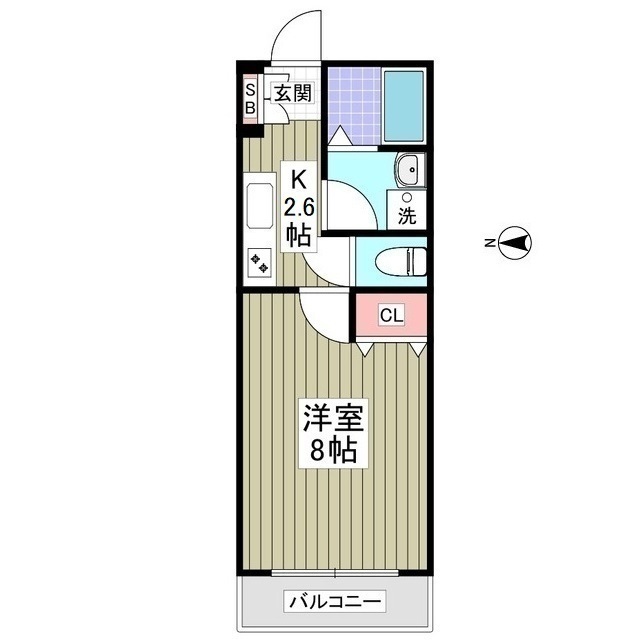 オリーブ上砂町102号室 間取