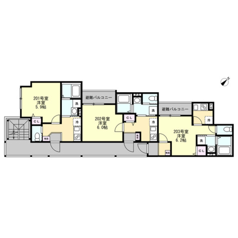 ベイルーム湘南藤沢201号室 間取