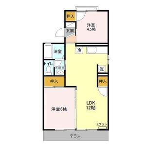 吉川タウンハウス　Ⅱ101号室 間取