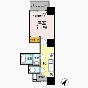 フィールドライズ日本橋702号室 間取