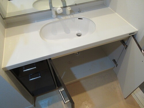 ライオンズヒルズ田端不動坂 洗面器下収納　※前回募集時2020年8月の写真