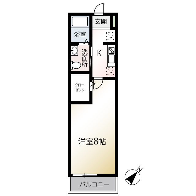 MQuarto拝島Ⅰ203号室 間取